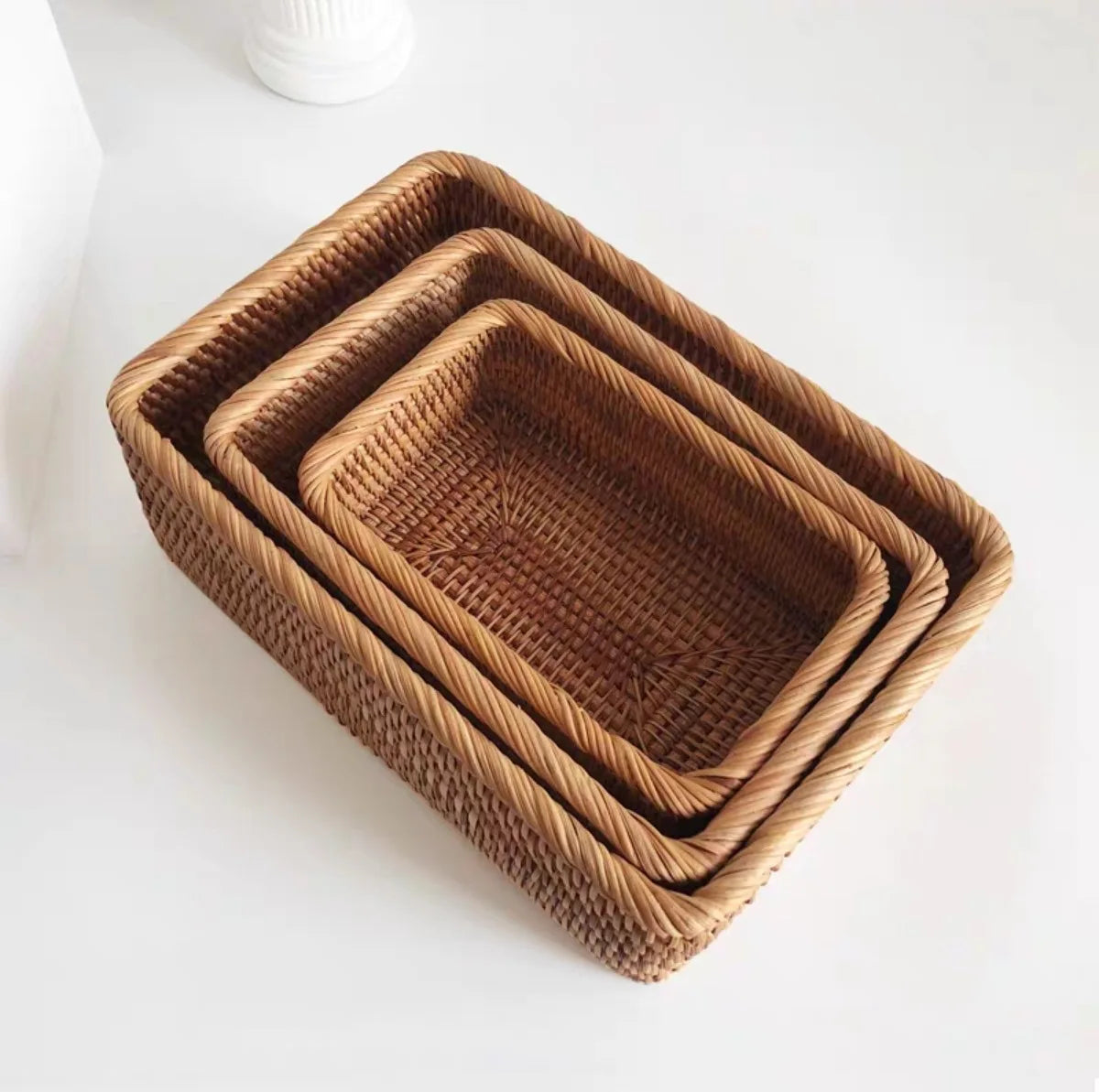 Cesta de Ratán Tejida a Mano | Organizador Decorativo | NovaHome
