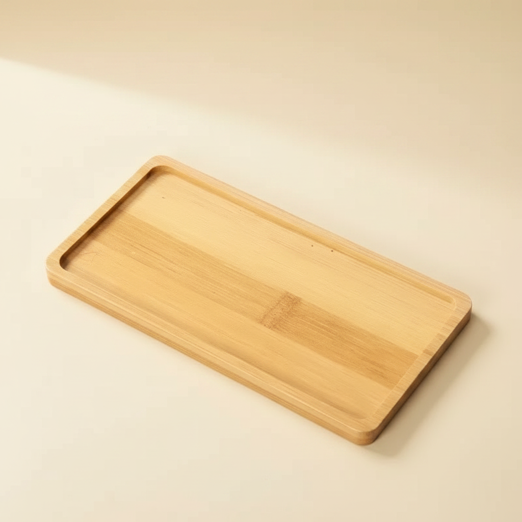 Bandeja Decorativa de Bambú | Organizador Minimalista para Cocina y Baño