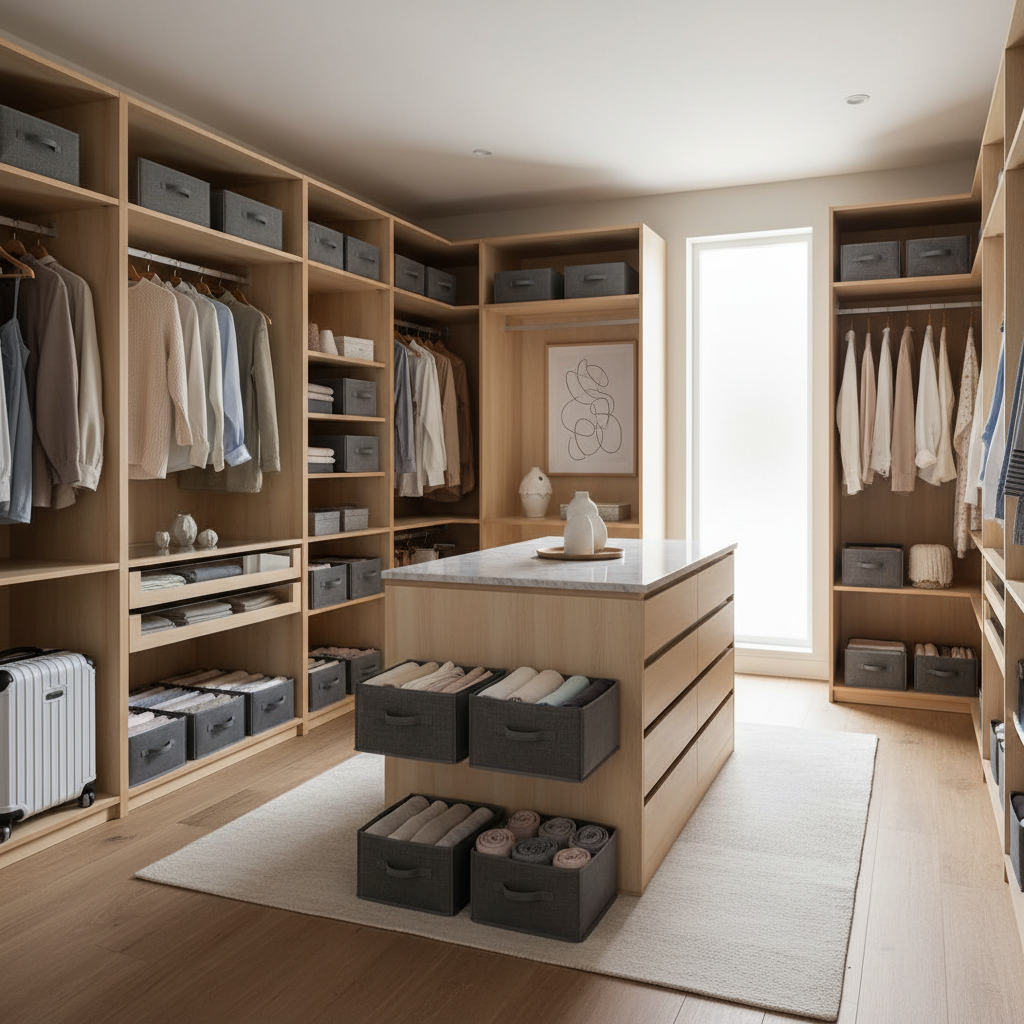 Closet con organizadores